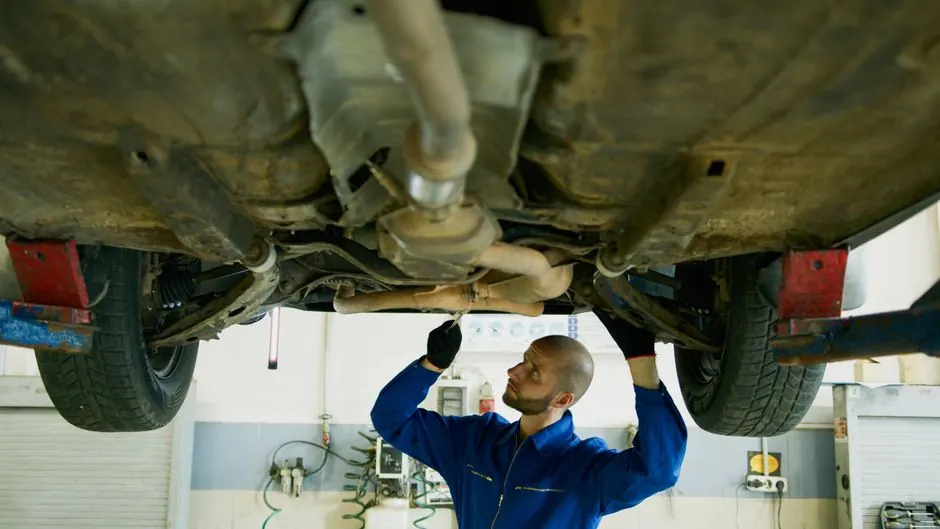 Technician reviewing a repair plan